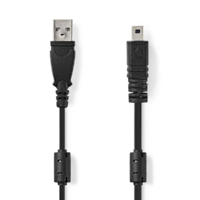 Nedis Nedis USB-A apa - UC-E6 apa Adat kábel - Fekete (2m) (CCGL60810BK20)
