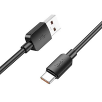 Hoco USB töltő- és adatkábel, USB Type-C, 100 cm, 6000mA, 100W, gyorstöltés, PD, QC, Hoco X96 Hyper, fekete (RS146486)