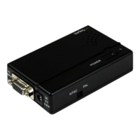 StarTech StarTech.com High Resolution VGA to Composite (RCA) or S-Video Converter - PC to TV Video Adapter - 1600x1200 RGB to TV (VGA2VID) - video converter - black (VGA2VID)