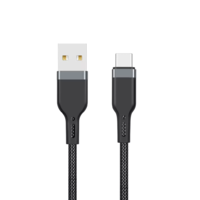 WIWU WIWU Platinum PT02 braided kábel USB / USB-C 3M fekete (126348)