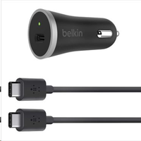 Belkin Belkin 15 W / 3A autós töltő + USB-C 2.0 kábel 1.2m fekete (F7U005bt04-BLK) (F7U005bt04-BLK)