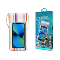 Devia Devia univerzális vízálló védőtok max. 3.8-5.8" méretű készülékekhez - Devia Strong Waterproof Bag For Smartphone - colorful stripe (ST362873)