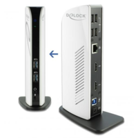 DeLock Delock USB dokkoló állomás kettős HDMI Full-HD / USB 3.2 / LAN / Audio (87771) (d87771)