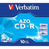Verbatim Verbatim CD-R AZO Crystal 700 MB 10 db (43327)