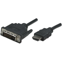 Manhattan Manhattan 322782 video átalakító kábel 1 M HDMI A-típus (Standard) DVI-D Fekete (322782)