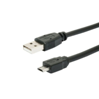 Delight Delight 20327 USB-A apa - Micro USB apa 2.0 Adat és töltőkábel - Fekete (3m) (20327)