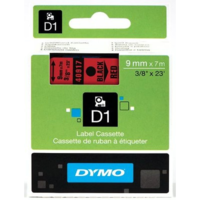 Dymo Dymo D1 feliratozógép szalag 9mm x 7m - Fekete/Piros (NDY0720720)
