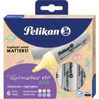 Pelikan Büro Pelikan Textmarker 490 eco Set aus 6 Pastell-Farben im Etui (823432)