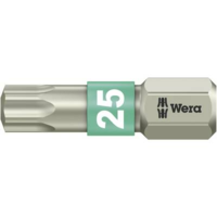 Wera TORX® nemesacél bitek, 25 mm Wera 05071035001 T 25 6,3 mm (1/4) hatlapú DIN 3126-C 6,3, ISO 1173 Hossz:25 mm (05071035001)