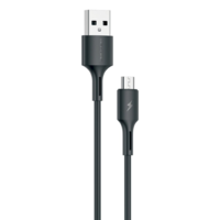 WK WK Design YouPin USB-A apa - micro USB apa Adat és töltő kábel - Fekete (1m) (WDC-136M BLACK)