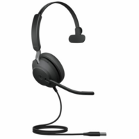 Jabra Jabra Evolve2 40, MS Mono Headset Vezetékes Fejpánt Iroda/telefonos ügyfélközpont USB A típus Bluetooth Fekete (24089-899-999)