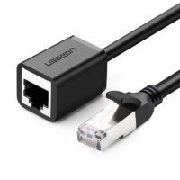 UGREEN UGREEN Ethernet hosszabbító kábel fém csatlakozóval Cat 6 0,5m fekete (11278) (UG11278)