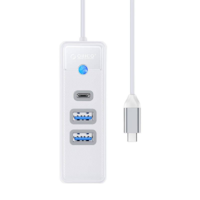 Orico Orico 2x USB 3.0 + USB-C Hub fehér (PWC2U-C3-015-WH-EP) (PWC2U-C3-015-WH-EP)
