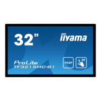 Iiyama iiyama ProLite TF3215MC-B1 számítógép monitor 81,3 cm (32") 1920 x 1080 pixelek Full HD LED Érintőképernyő Kioszk Fekete (TF3215MC-B1)