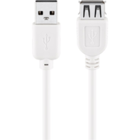 Goobay Goobay 96196 USB-A apa - USB-A apa 2.0 Hosszabbító kábel - Fehér (0.3m) (96196)