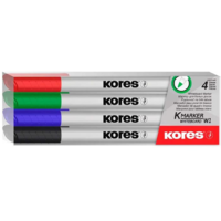 Kores Kores K-Marker 1-3mm kúpus Tábla- és flipchart marker készlet - Vegyes színek (4 db / csomag) (22840)
