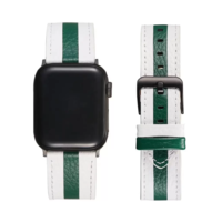 XPRO XPRO Apple Watch bőr szíj Fehér / Sötétzöld 42mm/44mm/45mm/49mm (128069)