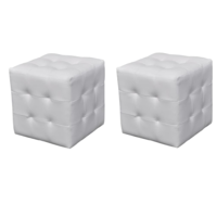 vidaXL fehér kocka alakú zsámoly (60739)