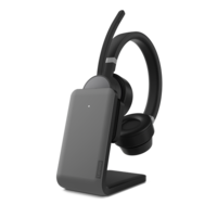 LENOVO-COM Lenovo Go Wireless ANC Headset Vezetékes és vezeték nélküli Fejpánt Iroda/telefonos ügyfélközpont USB C-típus Bluetooth Dokkoló Fekete (4XD1C99222)