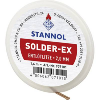 Stannol Kiforrasztó huzal, ónszívó sodrat 1.6 m 2.0 mm széles Stannol Solder (907101)