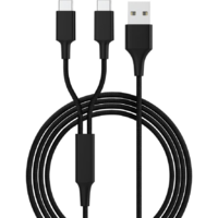 Smrter smrter Hydra DUO Ladekabel, Typ USB-C, 120cm, black retail (SMRTER_HYDRA_DUO_C_BK)