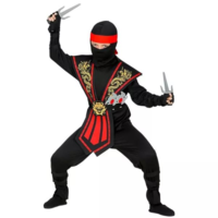 Widmann Widmann piros harcos Ninja jelmez fegyverekkel 128cm (38566) (Widmann38566)