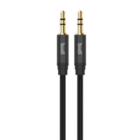 Budi Budi 3,5mm AUX mini jack audiokábel 1 m fekete (219) (B219)