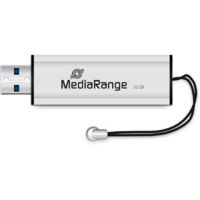 MediaRange STICK MEDIARANGE MR916 - 32 GB - USB Typ-A - 3.2 Gen 1 - Dia - Schwarz - Silber (MR916)