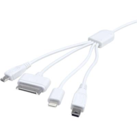 Eufab Apple iPhone USB töltőkábel, adatkábel (30 pólusú, Lightning, Mini B, Micro B csatlakozókkal) Eufab 16494 (16494)