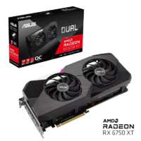 ASUS ASUS Dual -RX6750XT-O12G AMD Radeon RX 6750 XT 12 GB GDDR6 (90YV0HK0-M0NA00/DUAL-RX6750XT-O12G)