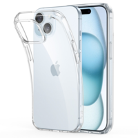 ESR Apple iPhone 15 Plus, Szilikon tok, ultravékony, közepesen ütésálló, légpárnás sarok, ESR Project Zero, átlátszó (RS148069)