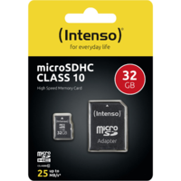 Intenso 32GB Intenso MicroSDHC 20MB/s +Adapter (3413480)