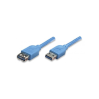 Techly Techly 0.5m USB 3.0 A M/F USB kábel 0,5 M USB 3.2 Gen 1 (3.1 Gen 1) USB A Kék (ICOC-U3-AA-005-EX)