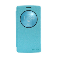 Nillkin NILLKIN SPARKLE műanyag telefonvédő (mikroszálas bőr hatású aktív FLIP, oldalra nyíló) VILÁGOSKÉK [LG G3 S (D722)] (5996457493227)