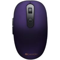 CANYON CANYON MW-9 2 in 1 Wireless optical mouse with 6 buttons, DPI 800/1000/1200/1500, 2 mode(BT/ 2.4GHz), Battery AA*1pcs, Violet, silent switch for right/left keys, 65.4*112.25*32.3mm, 0.092kg (CNS-CMSW09V)