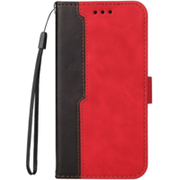 Wooze Huawei Honor Magic 5 Lite / X9a / X40, Oldalra nyíló tok, stand, kártyatartóval, kézpánttal, Wooze Colour Wallet, piros (133988)