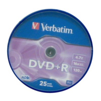 Verbatim Verbatim DVD+R írható DVD lemez 4,7GB 25db hengeres (43500)