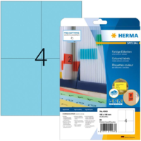 HERMA HERMA Etiketten A4 blau 105x148mm Papier matt ablösbar 80St. (4563)