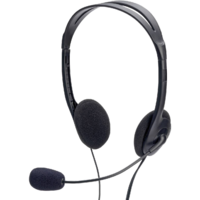 Ednet Ednet Headset mikrofonos fejhallgató fekete (83022) (83022)