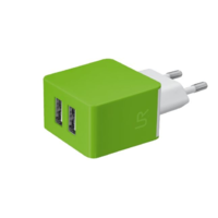 Trust Trust Urban 20150 5W hálózati töltő 2 USB porttal zöld (20150)