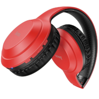 Hoco Bluetooth sztereó fejhallgató, v5.0, mikrofon, 3.5mm, funkció gomb, hangerő szabályzó, TF kártyaolvasó, összecsukható, teleszkópos fejpánt, Hoco W30 Fun Move, piros (RS109102)