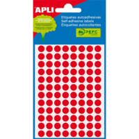 Apli Apli 8 mm kör Etikett Neon piros 288 etikett/csomag (02081)