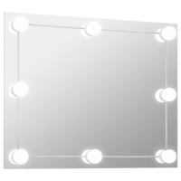 vidaXL keret nélküli téglalap alakú fali tükör LED-világítással (3078643)