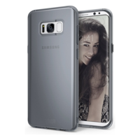 Egyéb Samsung G955 Galaxy S8+ Ultra Slim 0.3 mm Szilikon hátlap tok - Fekete-Átlátszó (16729)