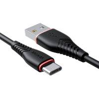 Vipfan Vipfan Anti-Break X01 USB-USB-C kábel 3A 1m (fekete (X01TC-black) (X01TC-black)