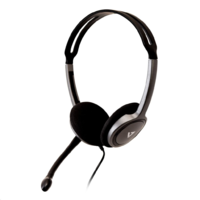 V7 V7 Lightweight Stereo Headset mikrofonos fejhallgató fekete (HA212-2EP) (HA212-2EP)