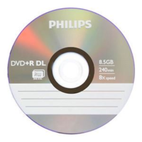 Philips Philips 8710895992114 írható DVD 8,5 GB DVD+R DL 5 dB (DVD+R 8.5GB 8X Doublelayer)