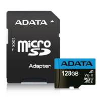 A-Data A-Data 128GB microSDXC Premier UHS-I Class10 V10 A1 + adapterrel (AUSDX128GUICL10A1-RA1)