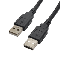 Akyga Akyga USB-A apa - USB-A apa Adat- és töltőkábel 1.8m - Fekete (AK-USB-11)