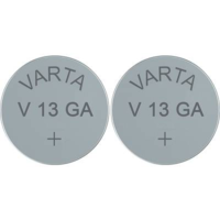 Varta LR44 gombelem, alkáli mangán, 1,5V, 125 mAh, 2 db, Varta AG13, V13GA, G13A, 13GA, PX76A, PX675A, 157, L1154 (4276101402)